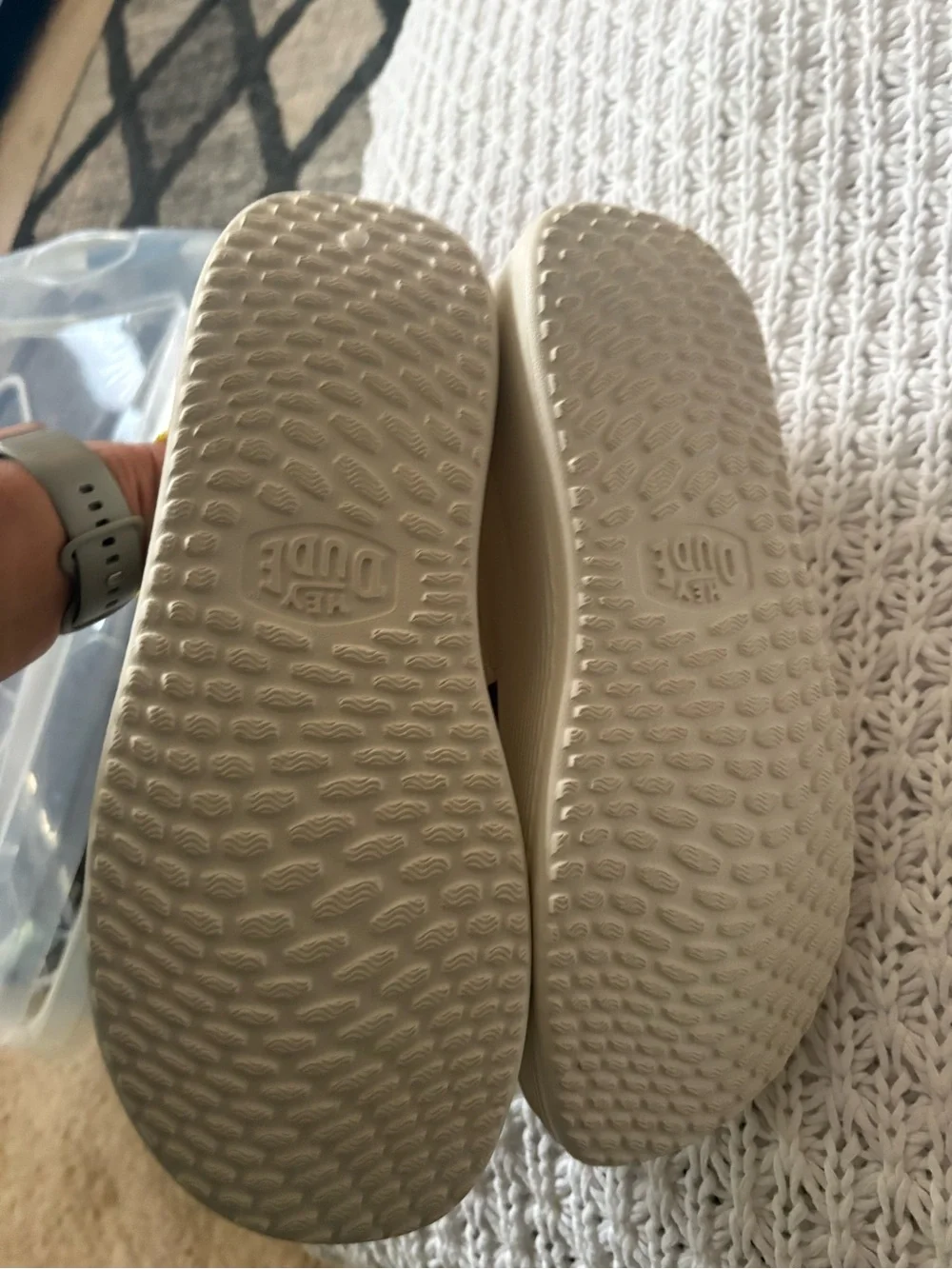 HEY DUDE WOMENS AUSTIN SLIDE CLASSIC SANDAL white size 10W new